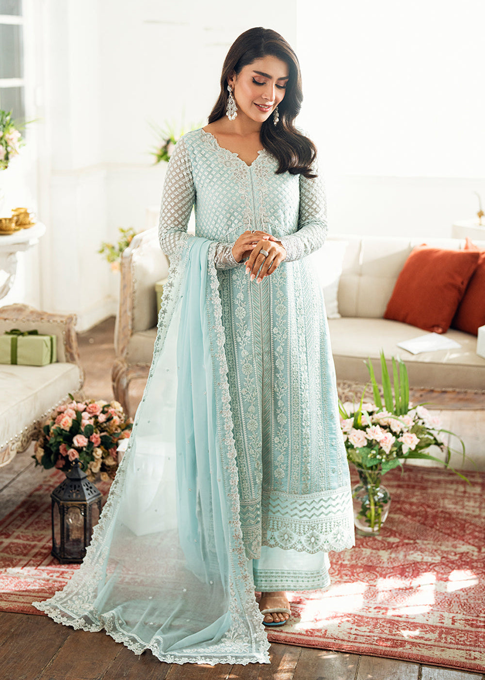 Azure Glow – Effortless Elegance Grace meets sophistication in Azure Glow, a stunning ice blue ensemble crafted from premium chiffon. Shop Now