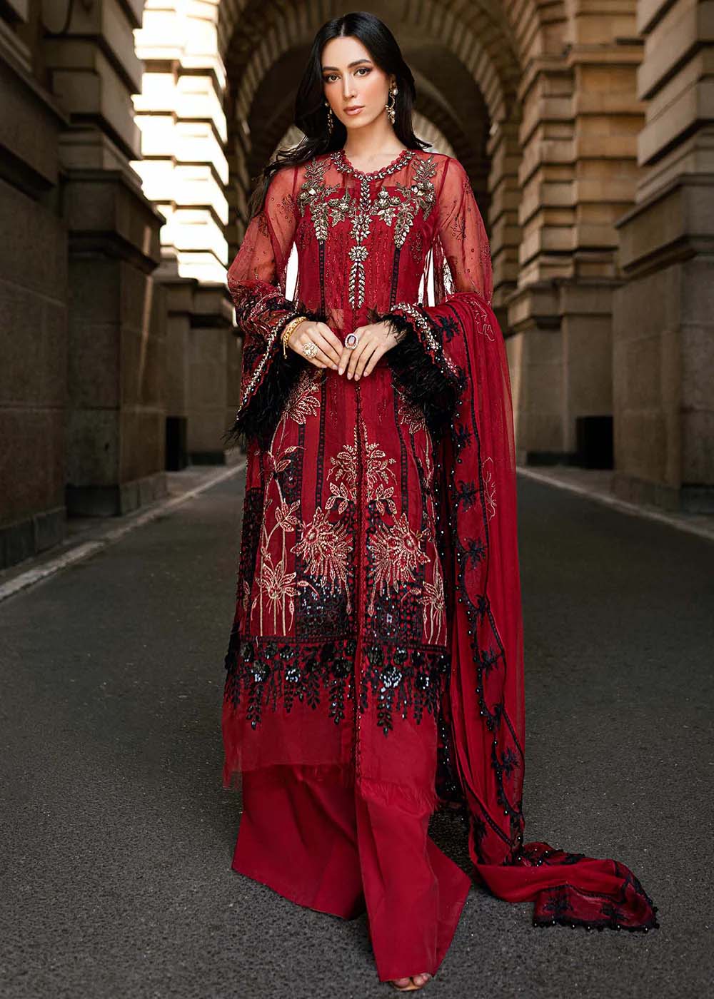 Maria B Soiree Luxury Embroidered Collection ‘25 | WF-09-06